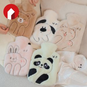 Embroidered cartoon animal hot water bag