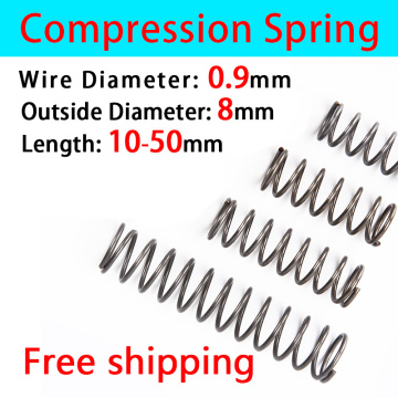 Pressure Spring Compressed Spring Return Spring Release Spring Spot Goods Wire Diameter 0.9mm, Outer Diameter 8mm