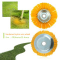 8 Inch Garden Cutter Tool Weed Brush Nylon Wire Lawn Mower Mechinery Trimmer Head Grass Trimmer Head Straw Rope Trimming Wheel