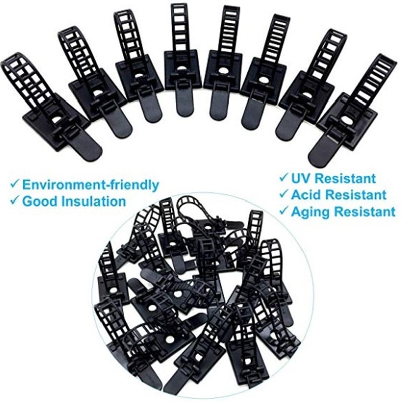 Adjustable Self Adhesive Cable Clips Wire Organizer for Electric Wiring Accessories Cable Clamp Clips Fixed Fasten Cable Tie