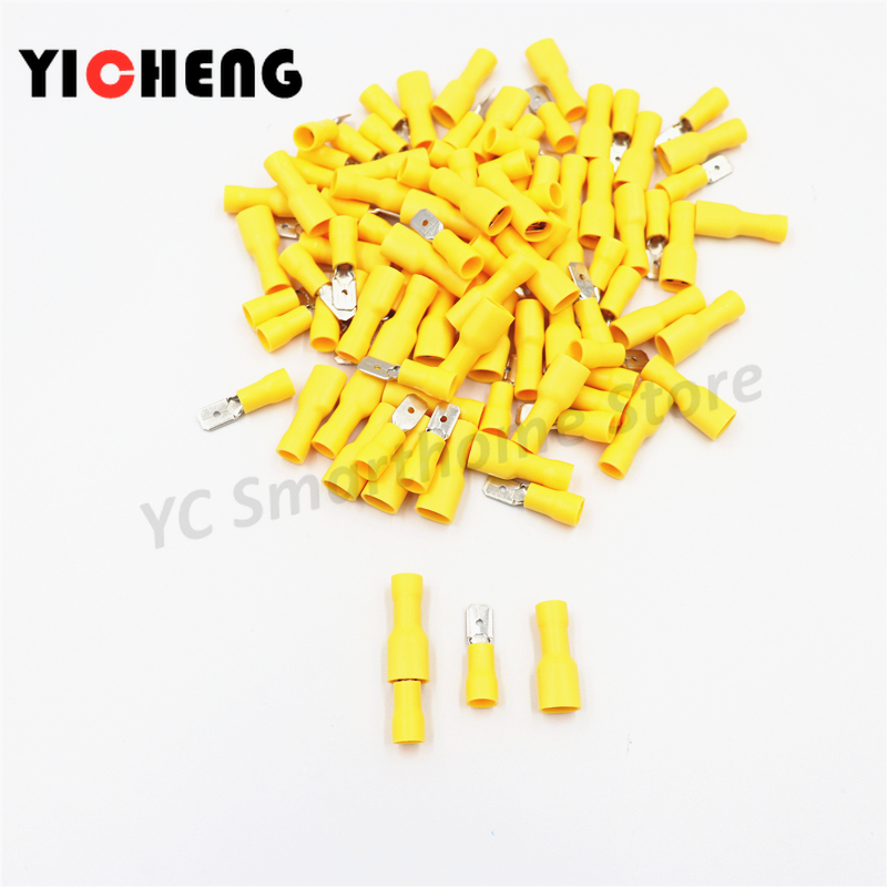 100pcs connection terminal cold-pressed terminal block terminals for wire cable crimping kit wire connector FDFD MDD