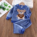 Autumn Winter Flannel Pajamas Newborn Clothes Baby Boy Clothes Set For Girls Clothing Toddler Plush Suit Casual Kids Homewear