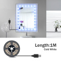 USB Cable Powered Led Vanity Makeup Mirror Light 5V USB LED Flexible Tape Bathroom Dressing Mirror Lamp Strip 1M 2M 3M 4M 5M