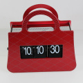 Fashionable Handbag Flip Desk Clock