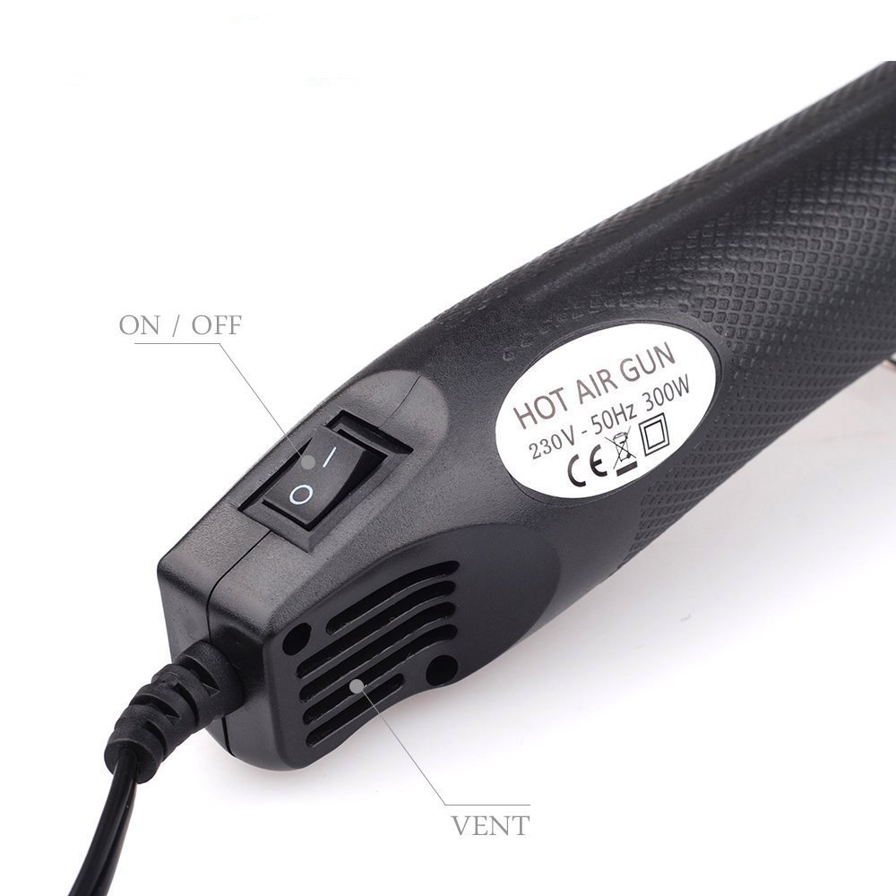 Mini Heat Gun 220V 300w Power Mini Hot Air Gun Ligthweight Handhold Electric Hot Air Shrink DIY Embossing And Drying Paint