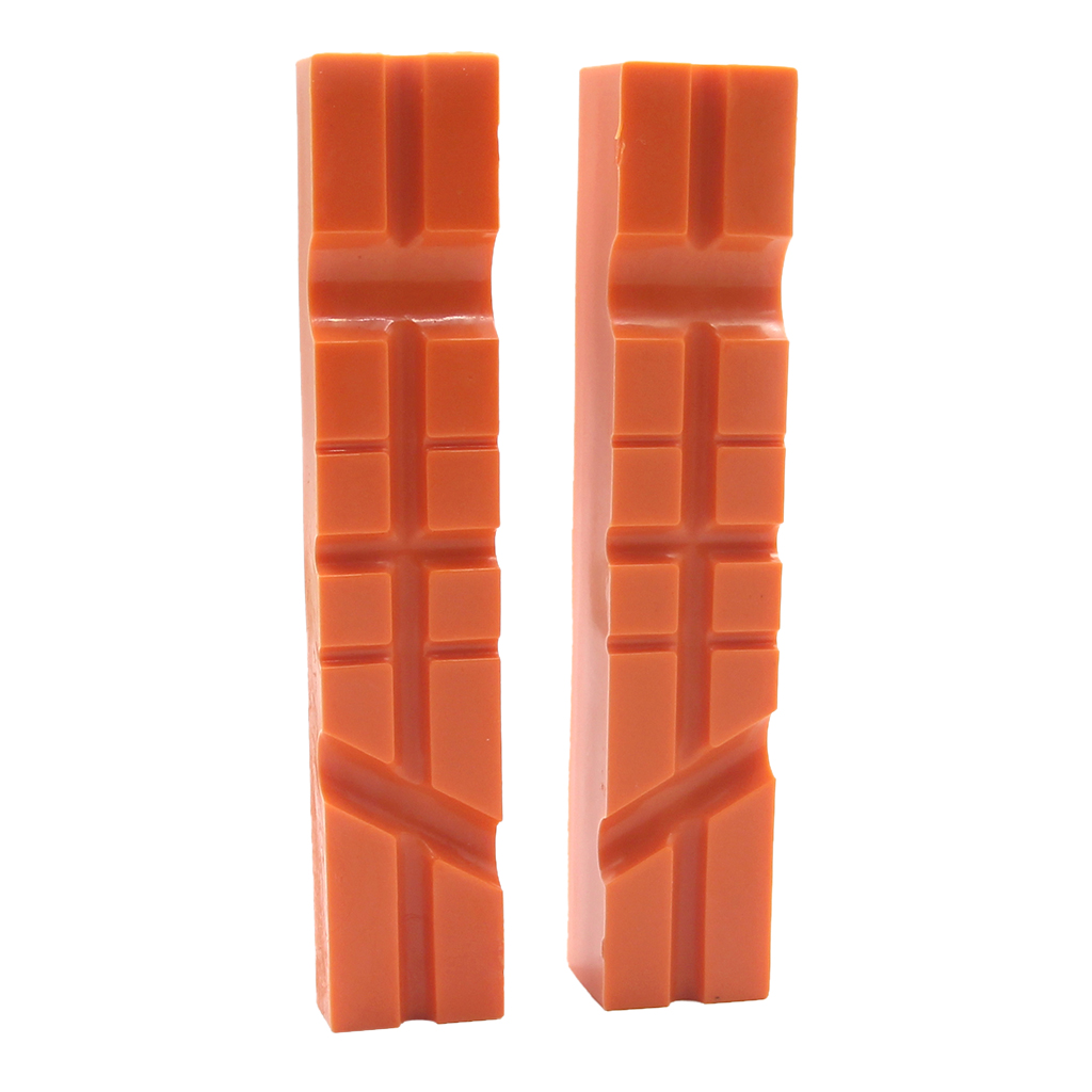 2pcs Magnetic Vise Jaw Pads Covers Protectors Multi-Grooved Soft Jaw Pads for Woodworking, Metalworking, Construction