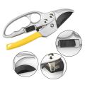 Ratchet Garden Pruning Shears Professional High Carbon Steel Pruning Scissors Plant Clippers Branch Pruner Trimmer Tools