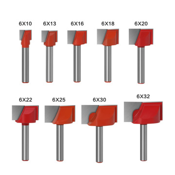 9pcs/set 6mm Shank Cleaning Bottom Wood Router Bit Tungsten Carbide End Mill Woodworking Tools Milling Cutter Cheap Price