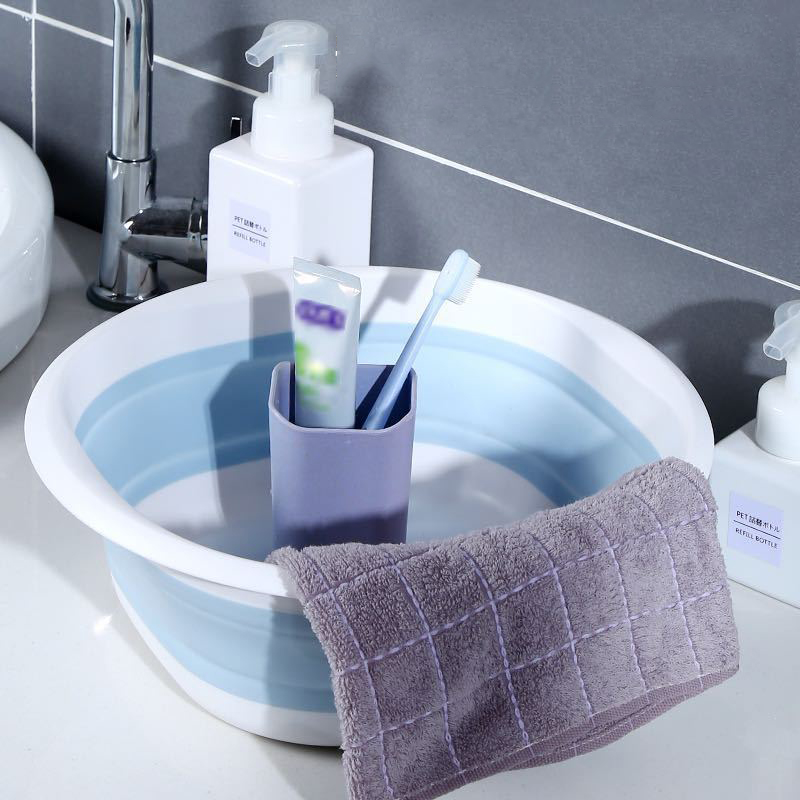 Plastic Basins Foldable Home Travel Portable Big Middle Small Baby Adult Wash Face Basin Foot Bath Multipurpose Hangable Basins