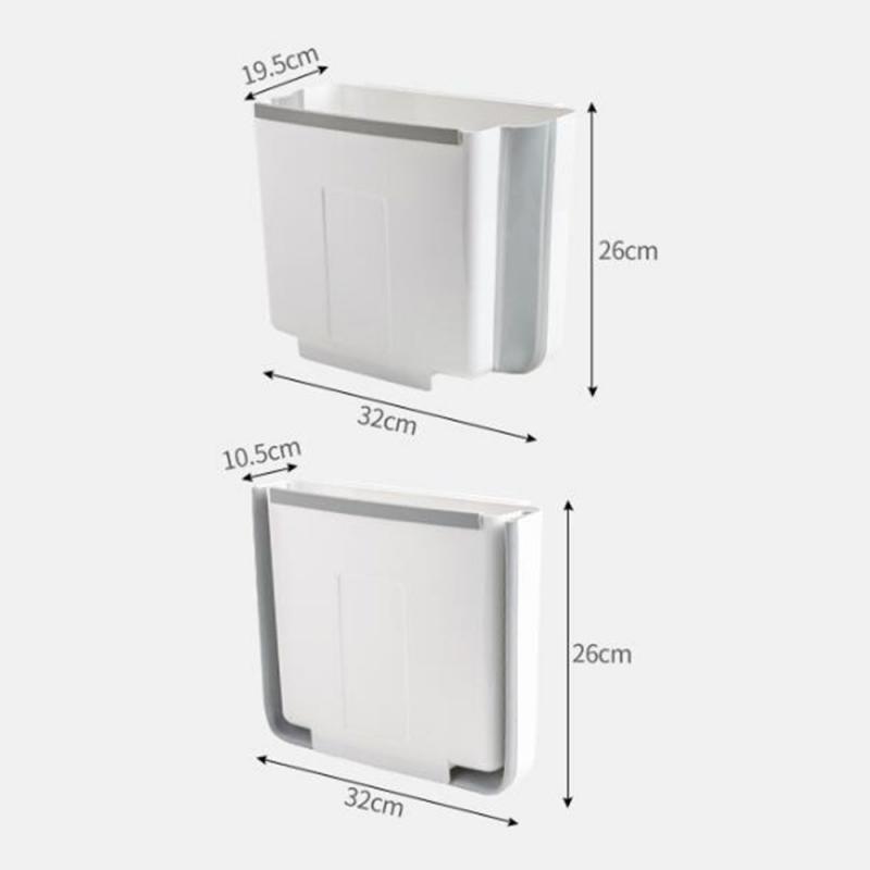 NEW Folding Trash Can Kitchen Cabinet Garbage Door Hanging Can Wall Mounted Trash Bin Car Toilet Waste Storage Drop Ship