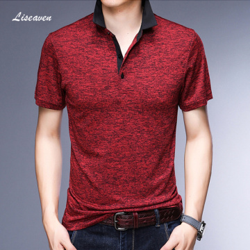 Liseaven Men Polo Shirt Business Office Shirt Brand Slim Fit Mens Polo Shirts Men's Clothing Solid Casual Breathable Poloshirt