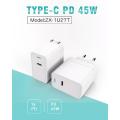 PD 45W LED Type C Wall Charger Adapter