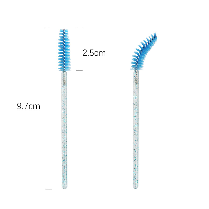 50 Pcs Disposable eyelash brushes Nylon brow brush Crystal Mascara Wands Applicator eyelash Cosmetic comb women Makeup tools