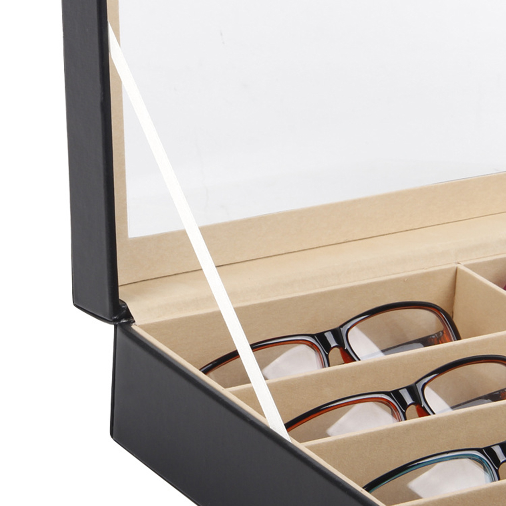 8-Grid Eye Glasses Case Eyewear Sunglasses Display Storage Box Holder Organizer High Quality Sunglasses Organizer Unisex Accesso