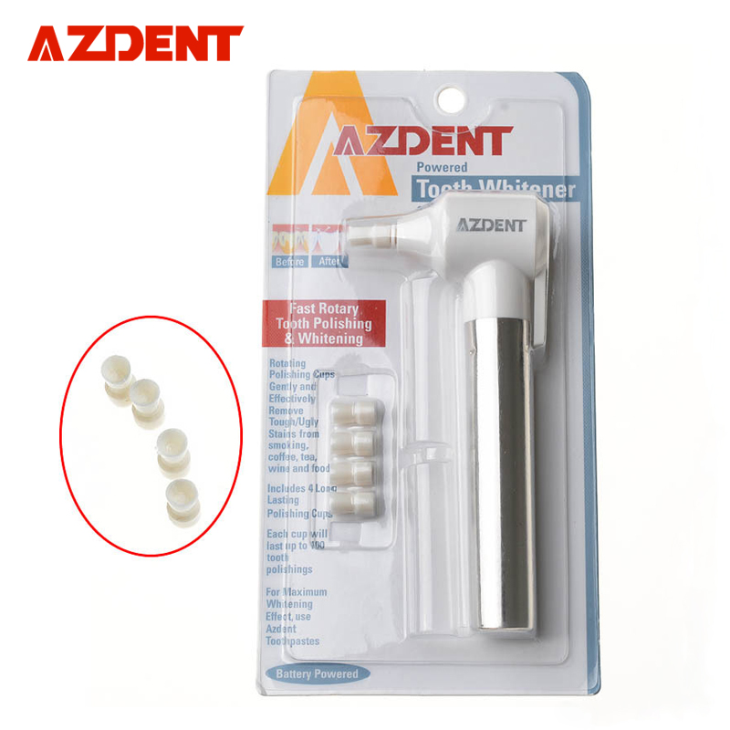 AZDENT Hot White Teeth Whitening Polishing Tooth Burnisher Polisher Whitener Stain Remover Products for Oral Teeth Care Tool