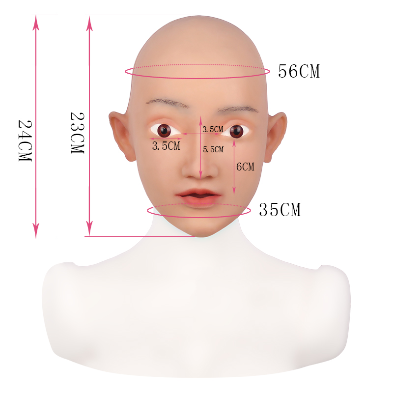 1G Elsa Face Mask Realistic Soft Silicone Female Mask for Masquerade Halloween Mask For Crossdresser Drag Queen Transgender