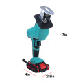 88V Cordless Reciprocating Saw Portable Electric Saw Wood Metal Cutting Tool with 1/2 Battery 4 Saw Blades Garden Power Tools