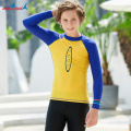 DIVE&SAIL Juvenile Elastic Quick dry Swimsuit Surf Sunscreen UV Protection Teenagers Rash Guard Diving Suit Tight Beach T-Shirt
