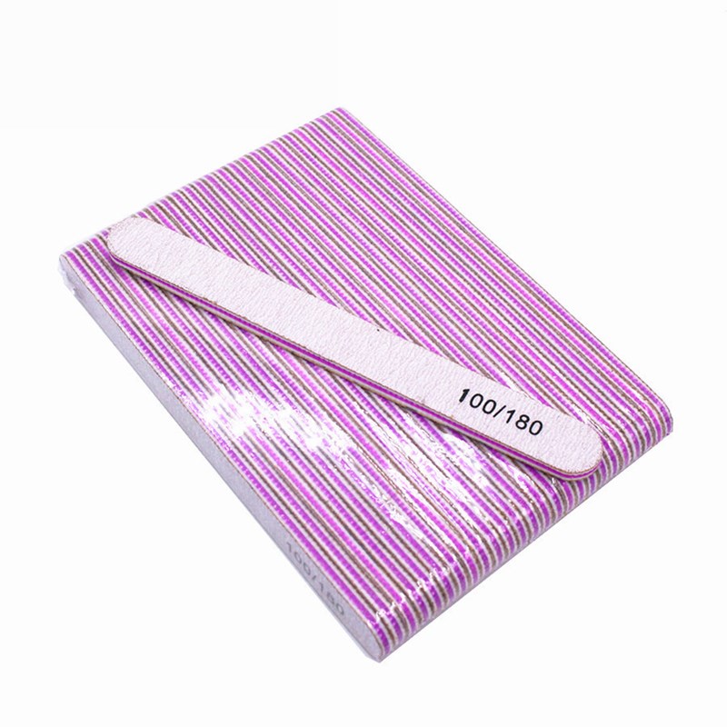 2/5/10PCS Acrylic Nail File Buffer 100/180 Double Side Of The Nail File Buffer Trimmer Lime Buffer Nail File Nail Art Tools