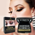 Two pairs mink magnetic eyelashes in plastic box with eyeliner and tweezer