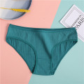 Women's Underpants Soft Cotton Panties Girls Solid Color Briefs Striped Panty Sexy Lingerie Female Underwear Women Intimate M-XL