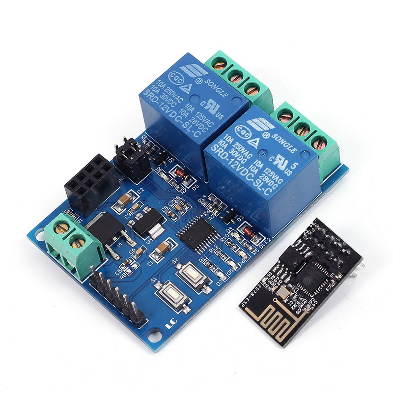 12V WIFI Relay Module ESP8266 IOT APP Remote Controller 2-Channel For Smart Home mobile Phone Automation Board Dual WiFi Module