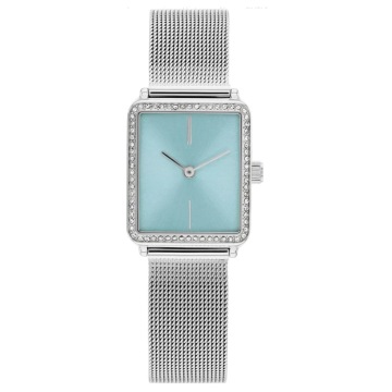 TM1782789 Men Navy Blue Dial Quartz Watch, Stainless Steel Bracelet Casual Preppy Style Wrist Watch OEM Wholesale