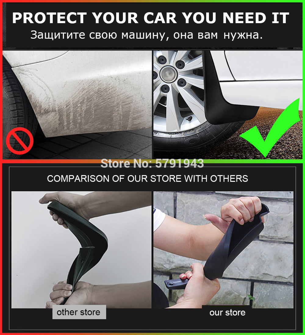 4Pcs For SSANG YONG Korando Car Fender Front Rear Mud Flaps Guard Splash Car Accessories