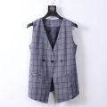 2020 New Spring Plaid Suit Vest Women Short Sleeveless Jacket Female Formal V-Neck Vest Waistcoat Blazer Vest Laides A226