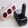 Car charger 3.1A 80W USB 2 Way Dual Multi Cigarette Socket Lighter Splitter Power Adapter Car-Charger 19Y31