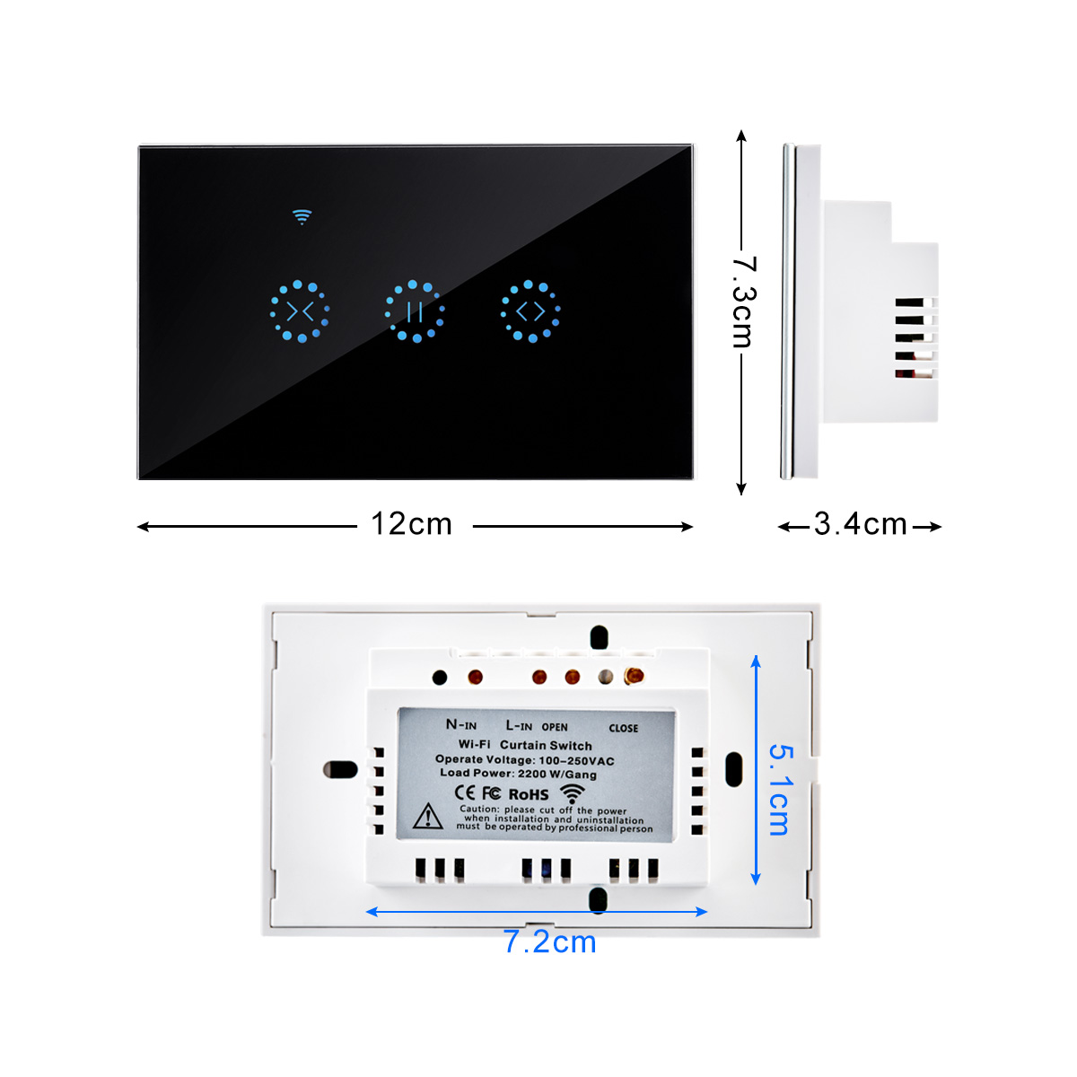 US/EU Smart Home WiFi Electrical Touch Blinds Curtain Switch Ewelink APP Voice Control By Alexa Echo For Mechanical Limit Blinds