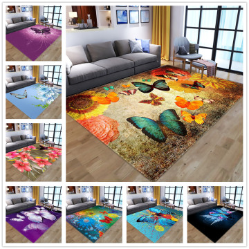 Butterfly Series 3D Printing Carpets for Children playground Area Rugs For Child Room Play Tent Floor Mats Kids Bedroom Game Rug