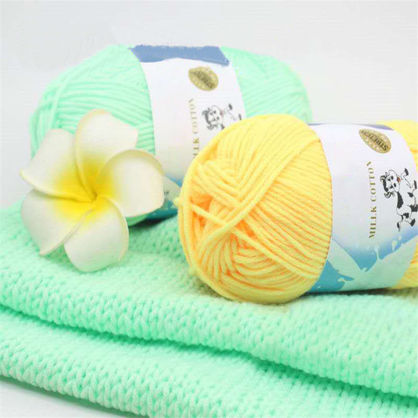 Crochet Yarn For Knitting with 22Pcs knit tool 6Balls 300g/0.66lb Milk Cotton Knit Yarn Soft Warm Knitted Threads Handmade