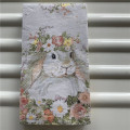 15 decoupage wedding vintage napkins paper elegant tissue rabbit bunny flower craft kid birthday party serviettes decor 33*40cm