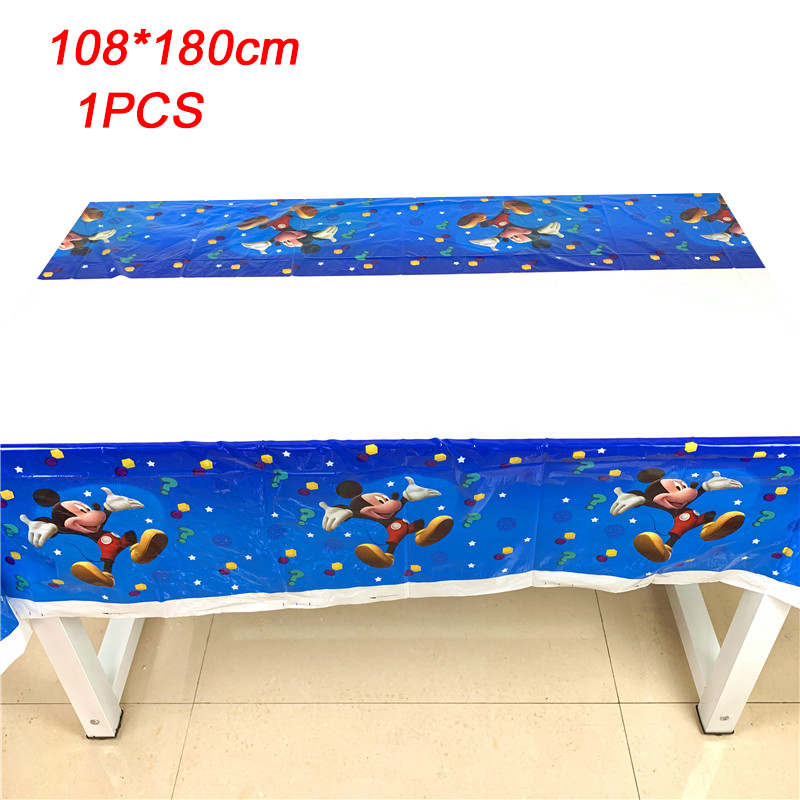 1PCS Disney mickey mouse birthday party tablecloth plastic Frozen Disposable table cover baby shower party supplies table cloth