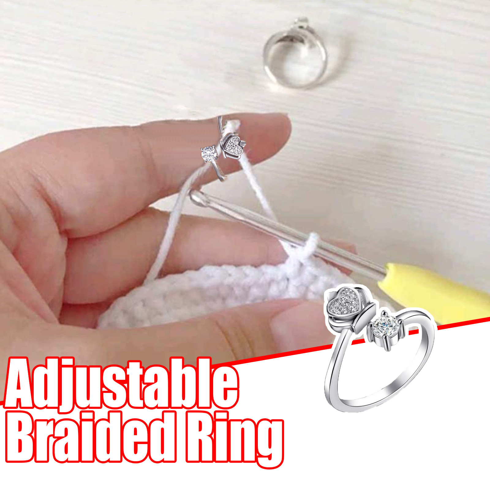 1/2/5pc Adjustable Ring Type Knitting Tools Finger Wear Crown Shape Needle Alloy durable Thimble Sewing Accessories Knitted Tool