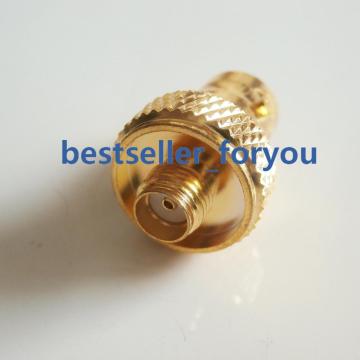 Golden BNC Female Jack to SMA Female RF Connector Adapter BaoFeng UV-5R FD-880