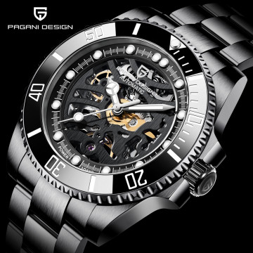 PAGANI DESIGN New Sapphire Glass Men Watch Stainless Steel Waterproof Mechanical Watch Luxury Automatic Watch Relogio Masculino