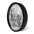 Full Moon Wall Clock Modern Design Metal Frame Sound Control Wall Watch Night Light Smart Home Decor Wall Clock For Boyroom