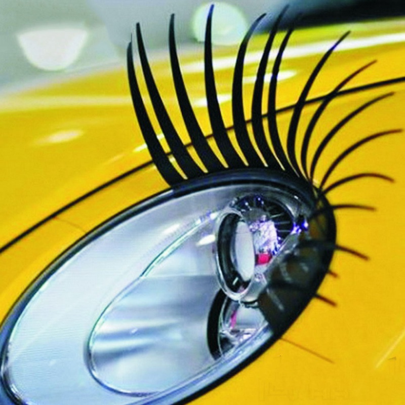 Headlight Eyelash Car 3D Cute Sticker Eyelashes Car False Eyelashes Sticker Eye Patch Car Accessories