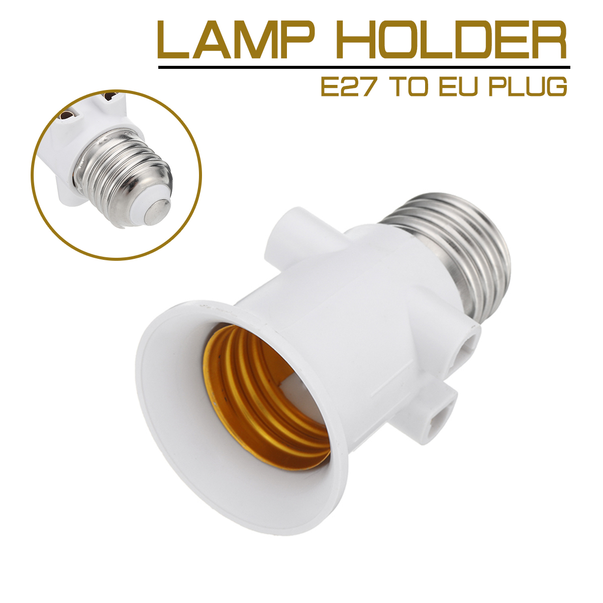 AC100-240V 4A E27 ABS EU LED Bulb Adapter Lamp Holder Base Plug Connector Accessories Screw Light Socket Conversion for Lights
