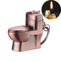 Key Chain Lighter Creative Retro Cute Toilet Butane Gas Flame Lighters for Home Decoration Collection Cigarette Igniter