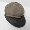 British Style Octagonal Hat Winter Wool Herringbon Hat Gatsby Cap Ivy Hat Golf Driving Autumn Men Flat Cabbie Newsboy Caps BLM70