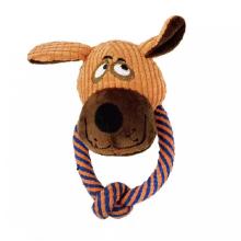 Dog rubber band plush pet teething toy