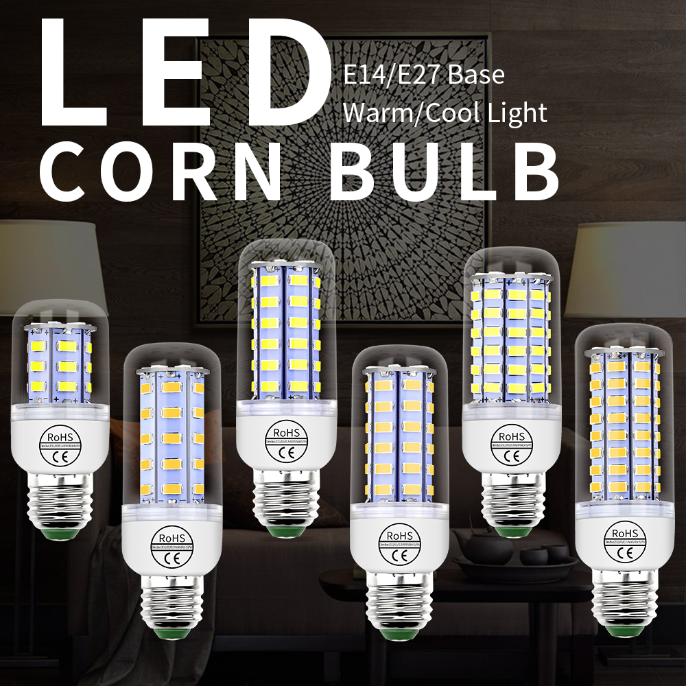 10pcs/lot LED Corn Bulb E27 Led Lamp E14 220V Candle Lamp Energy Saving GU10 Led Spotlight 5W 7W 9W 12W 15W 20W Household Light