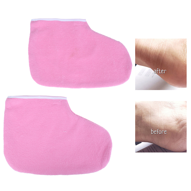1Pair Paraffin Wax Protection SPA Hand Foot Gloves Warmer Heater Foot Care Foot Cover Cloth Spa 3 Colors