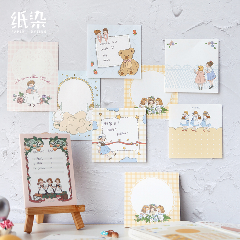 8PCS/LOT peach clamp series lovely fresh message paper memo pad