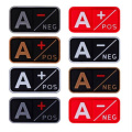 3D PVC Patch A+ B+ AB+ O+ Positive POS A- B- AB- O- Negative NEG Blood Type Group Patch Tactical Patches Military Badges