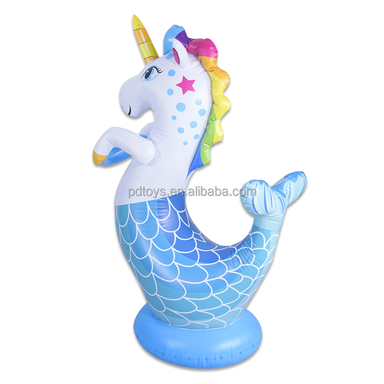 New Outdoor Inflatable Fish Tail Unicorn Spray Toys 11