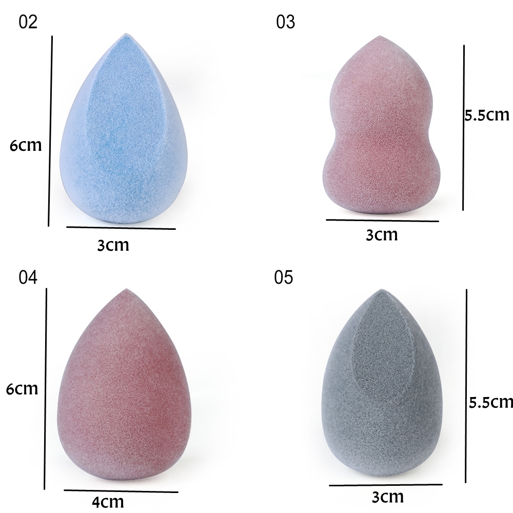 [individual package]1pc Velvet Sponge Microfiber Fluff Surface Smooth Wet & Dry Dual Use Powder Puff Beauty Tools